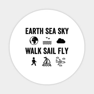 Earth Sea Sky Walk Sail Fly Magnet